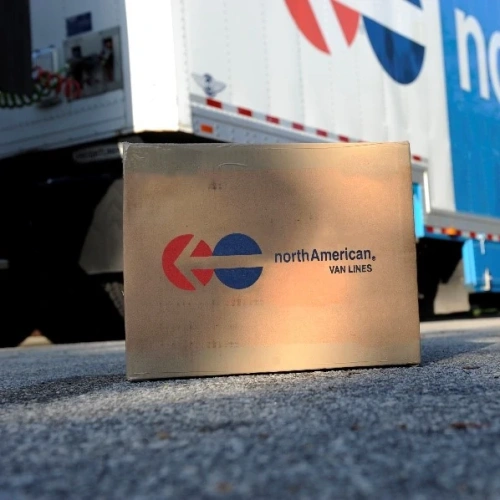 North American Van Lines cardboard box